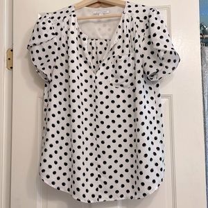 41 Hawthorn Black and White Polka Dot Blouse